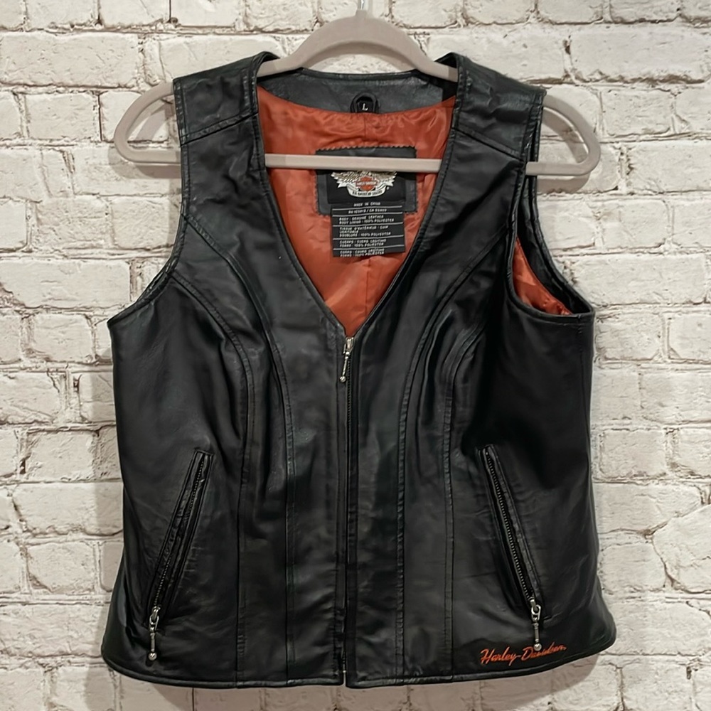 Harley Davidson Leather Vest Large